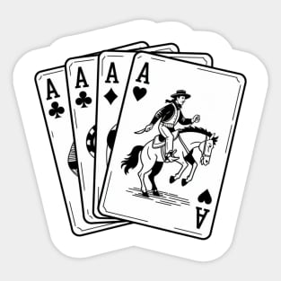 Ace Card Cowboy Poker Card Games Country Western Sticker